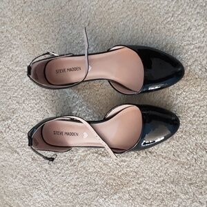 Black patent leather shoes